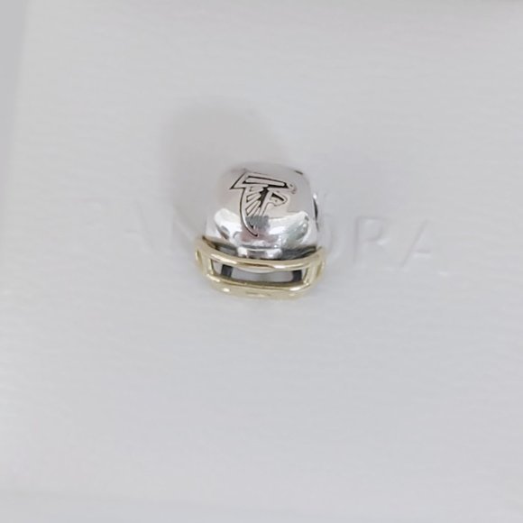 Pandora Atlanta Falcons NFL Football Helmet Charm 14K Gold and S925 Silver - Picture 6 of 10